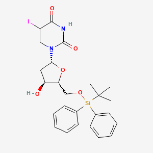 molecular formula C25H31IN2O5Si B12328164 Uridine, 2'-deoxy-5'-O-[(1,1-dimethylethyl)diphenylsilyl]-5-iodo- 