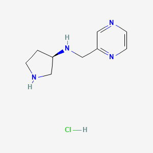 molecular formula C9H15ClN4 B12328170 Pyrazin-2-ylmethyl-(R)-pyrrolidin-3-yl-amine hydrochloride 