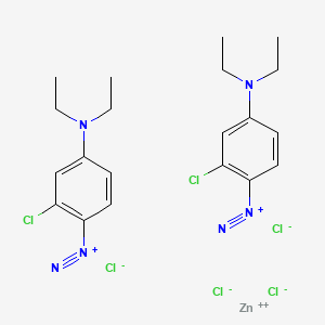 molecular formula C20H26Cl6N6Zn B12328178 zinc;2-chloro-4-(diethylamino)benzenediazonium;tetrachloride CAS No. 67763-26-2