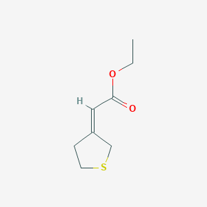 molecular formula C8H12O2S B12328185 ethyl 2-[(3Z)-thiolan-3-ylidene]acetate 