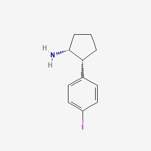 molecular formula C11H14IN B12328218 Cyclopentanamine, 2-(4-iodophenyl)-, (1R,2R)-rel- 
