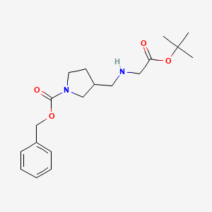 molecular formula C19H28N2O4 B12328284 Benzyl 3-[[[2-[(2-methylpropan-2-yl)oxy]-2-oxoethyl]amino]methyl]pyrrolidine-1-carboxylate 