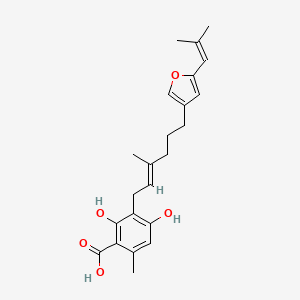 molecular formula C23H28O5 B1232829 Cristatic acid CAS No. 80557-13-7