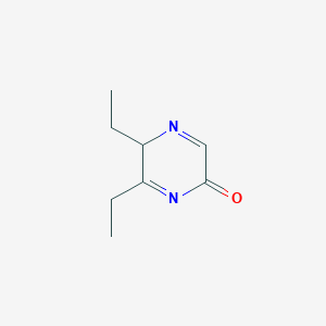 molecular formula C8H12N2O B12328292 2(1H)-Pyrazinone, 5,6-diethyl- 