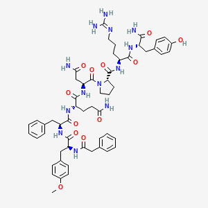 molecular formula C56H71N13O12 B12328357 benzylcarbonyl-Tyr(Me)-Phe-Gln-Asn-Pro-Arg-Tyr-NH2 