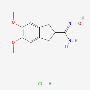 N'-Hydroxy-5,6-dimethoxy-2-indanecarboximidamide hydrochloride