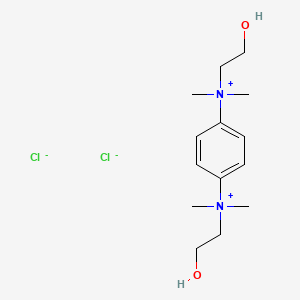 molecular formula C16H30ClN2O2+ B12328445 2-Hydroxyethyl-[[4-[[2-hydroxyethyl(dimethyl)azaniumyl]methyl]phenyl]methyl]-dimethylazanium;chloride CAS No. 73570-67-9
