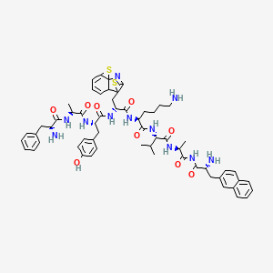molecular formula C59H71N11O9S2 B1232846 Phe-cys-tyr-trp-lys-val-cys-3-(2-naphthyl)-ala-NH2 CAS No. 111857-95-5
