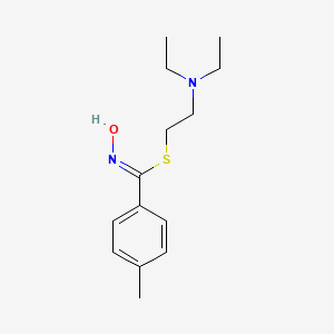 molecular formula C14H22N2OS B1232848 S-(2-(Diethylamino)ethyl) 4-methylbenzothiohydroximate CAS No. 87588-66-7