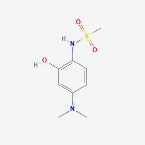 molecular formula C9H14N2O3S B12328551 Methanesulfonamide, N-[4-(dimethylamino)-2-hydroxyphenyl]- 