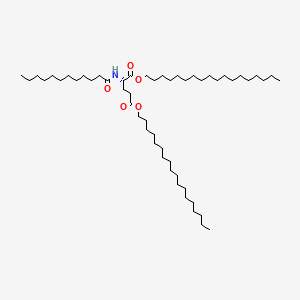 molecular formula C53H103NO5 B12328578 Distearyl lauroyl glutamate CAS No. 55258-21-4