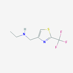 molecular formula C7H9F3N2S B12328593 N-((2-(trifluoromethyl)thiazol-4-yl)methyl)ethanamine 