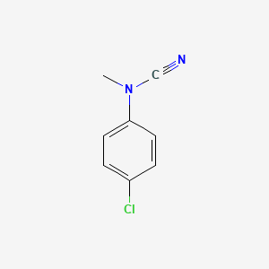 molecular formula C8H7ClN2 B12328626 4-Chloro-N-cyano-N-methylaniline CAS No. 7242-42-4