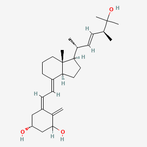 molecular formula C28H44O3 B1232866 (1R,5Z)-5-[(2E)-2-[(1R,3aS,7aR)-1-[(E,2R,5S)-6-hydroxy-5,6-dimethylhept-3-en-2-yl]-7a-methyl-2,3,3a,5,6,7-hexahydro-1H-inden-4-ylidene]ethylidene]-4-methylidenecyclohexane-1,3-diol CAS No. 55248-15-2