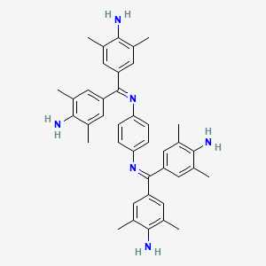 molecular formula C40H44N6 B12328664 N1,N4-Bis(bis(4-amino-3,5-dimethylphenyl)methylene)benzene-1,4-diamine 