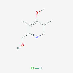 molecular formula C9H14ClNO2 B123287 3,5-Dimethyl-2-hydroxymethyl-4-methoxy-pyridine hydrochloride CAS No. 96300-88-8