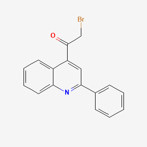 molecular formula C17H12BrNO B12328722 2-Bromo-1-(2-phenylquinolin-4-yl)ethanone 
