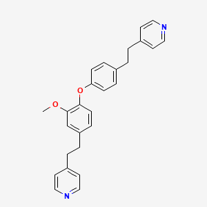 molecular formula C27H26N2O2 B12328753 4-[2-[3-Methoxy-4-[4-(2-pyridin-4-ylethyl)phenoxy]phenyl]ethyl]pyridine CAS No. 365542-49-0