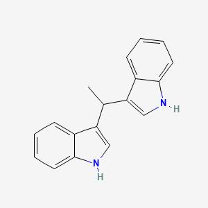 molecular formula C18H16N2 B1232878 3,3'-(Ethane-1,1-diyl)bis(1H-indole) CAS No. 5030-91-1