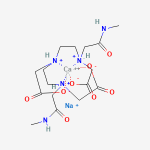 molecular formula C16H29CaN5NaO8+3 B12328793 Calcium sodium 2-[bis[2-(carboxylatomethyl-(methylcarbamoylmethyl)amino)ethyl]amino]acetate 