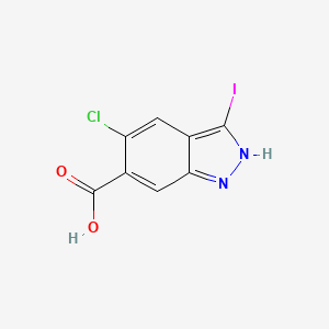 molecular formula C8H4ClIN2O2 B12328909 5-chloro-3-iodo-2H-indazole-6-carboxylic acid 