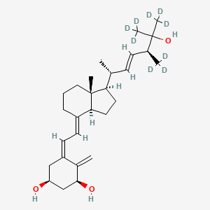 molecular formula C28H44O3 B12328962 1-alpha,25-Dihydroxy-3-epi Vitamin D2 (26,26,26,27,27,27,28,28,28-d9) 