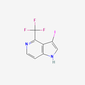 molecular formula C8H4F3IN2 B12328996 3-iodo-4-(trifluoromethyl)-1H-pyrrolo[3,2-c]pyridine 