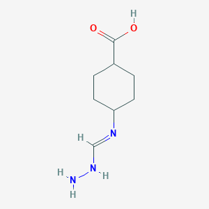molecular formula C8H15N3O2 B12329042 Cyclohexanecarboxylic acid, 4-[(aminoiminomethyl)amino]-, trans- 
