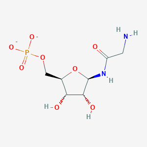 molecular formula C7H13N2O8P-2 B1232905 N-glycyl-5-O-phosphonato-beta-D-ribofuranosylamine 