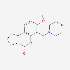 molecular formula C17H19NO4 B1232918 7-hydroxy-6-(4-morpholinylmethyl)-2,3-dihydro-1H-cyclopenta[c][1]benzopyran-4-one 