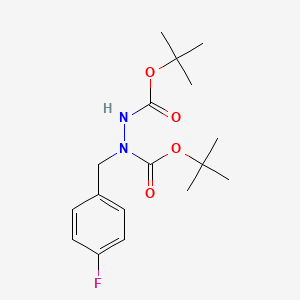 molecular formula C17H25FN2O4 B12329203 Di-tert-butyl 1-(4-fluorobenzyl)hydrazine-1,2-dicarboxylate CAS No. 1624260-81-6