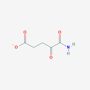 molecular formula C5H6NO4- B1232922 4-Oxoglutaramate 