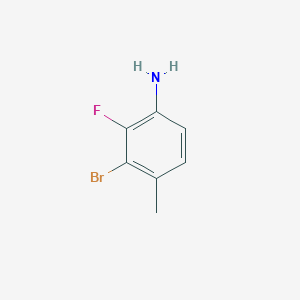 molecular formula C7H7BrFN B12329254 3-Bromo-2-fluoro-4-methylaniline 