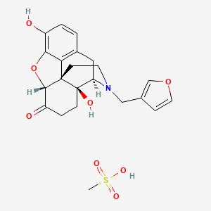 B1232930 (-)-N-(3-Furylmethyl)-noroxymorphon-methansulfonat [German] CAS No. 56748-60-8