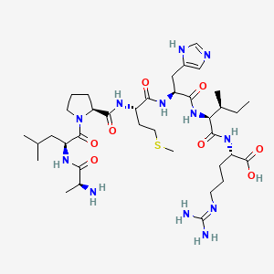molecular formula C37H64N12O8S B12329308 Ala-Leu-Pro-Met-His-Ile-Arg 