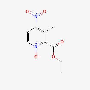 molecular formula C9H10N2O5 B12329317 2-Pyridinecarboxylic acid, 3-methyl-4-nitro-, ethyl ester, 1-oxide 