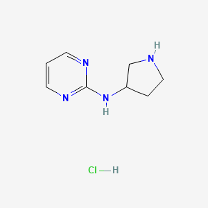 molecular formula C8H13ClN4 B12329331 N-(pyrrolidin-3-yl)pyrimidin-2-amine hydrochloride 