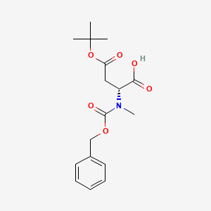 molecular formula C17H23NO6 B12329428 D-Aspartic acid, N-methyl-N-[(phenylmethoxy)carbonyl]-, 4-(1,1-dimethylethyl) ester 