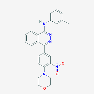 molecular formula C25H23N5O3 B1232946 N-(3-methylphenyl)-4-[4-(4-morpholinyl)-3-nitrophenyl]-1-phthalazinamine 
