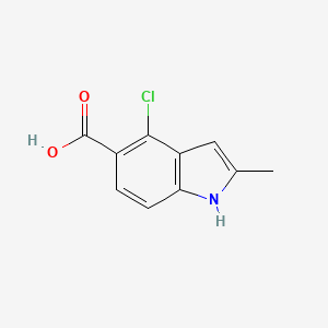 molecular formula C10H8ClNO2 B12329479 4-Chloro-2-methyl-1H-indole-5-carboxylic acid 