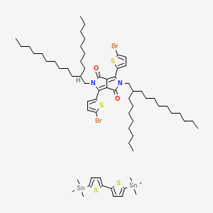 molecular formula C68H108Br2N2O2S4Sn2 B12329509 Poly{2,2'-[(2,5-bis(2-octyldodecyl)-3,6-dioxo-2,3,5,6- 