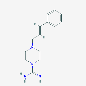 molecular formula C14H20N4 B1232957 4-Cinnamyl-1-piperazinecarboxamidine CAS No. 81746-15-8