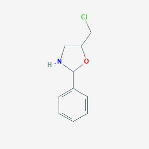 molecular formula C10H12ClNO B123296 5-(Chloromethyl)-2-phenyl-1,3-oxazolidine CAS No. 69157-36-4