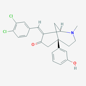 (1R,5R,8Z)-8-[(3,4-dichlorophenyl)methylidene]-5-(3-hydroxyphenyl)-2-methyl-2-azabicyclo[3.3.1]nonan-7-one