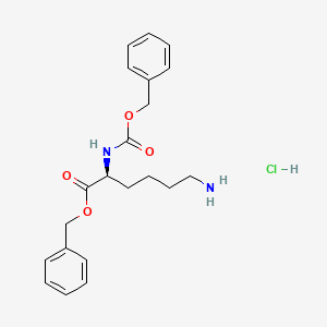 molecular formula C21H27ClN2O4 B12329691 (S)-Benzyl 6-amino-2-(((benzyloxy)carbonyl)amino)hexanoate hydrochloride 