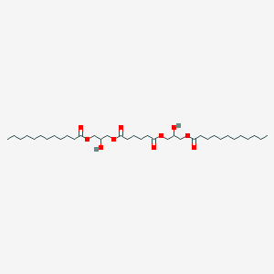 molecular formula C36H66O10 B123297 Bis(3-dodecanoyloxy-2-hydroxypropyl) hexanedioate CAS No. 149607-81-8
