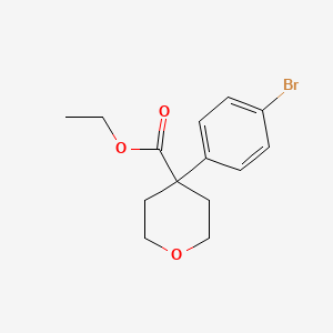 molecular formula C14H17BrO3 B12329843 Ethyl 4-(4-bromophenyl)tetrahydro-2H-pyran-4-carboxylate 