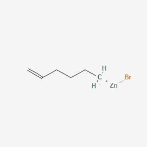 molecular formula C6H11BrZn B12329864 bromozinc(1+);hex-1-ene 