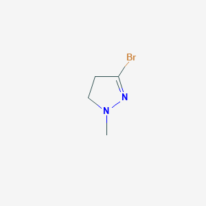 molecular formula C4H7BrN2 B12329922 3-Bromo-1-methyl-4,5-dihydro-1H-pyrazole 