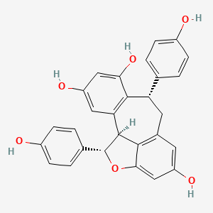 molecular formula C28H22O6 B1232995 Ampelopsin B CAS No. 130518-19-3